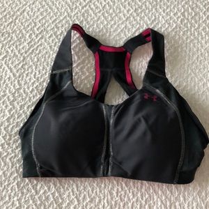 Under Armour Black and Pink Sports Bra